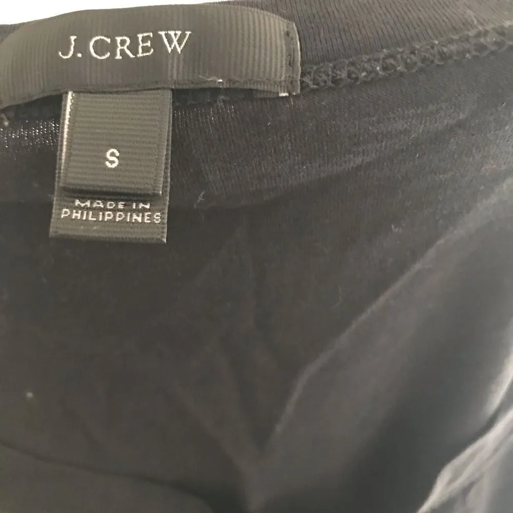 J. Crew double side split black short sleeve tee size S 100% cotton - Image 5