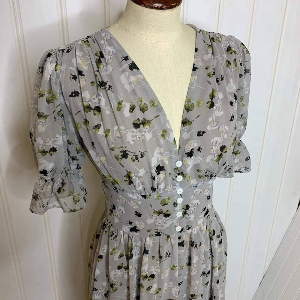 RED Valentino Cottagecore Microfloral Dress 825 - Image 8