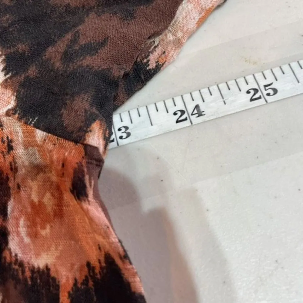 NWT Maurices Brown Floral Cut Out Sleeve Blouse XXL Fall‎ Autumn Leaves 2XL - Image 11