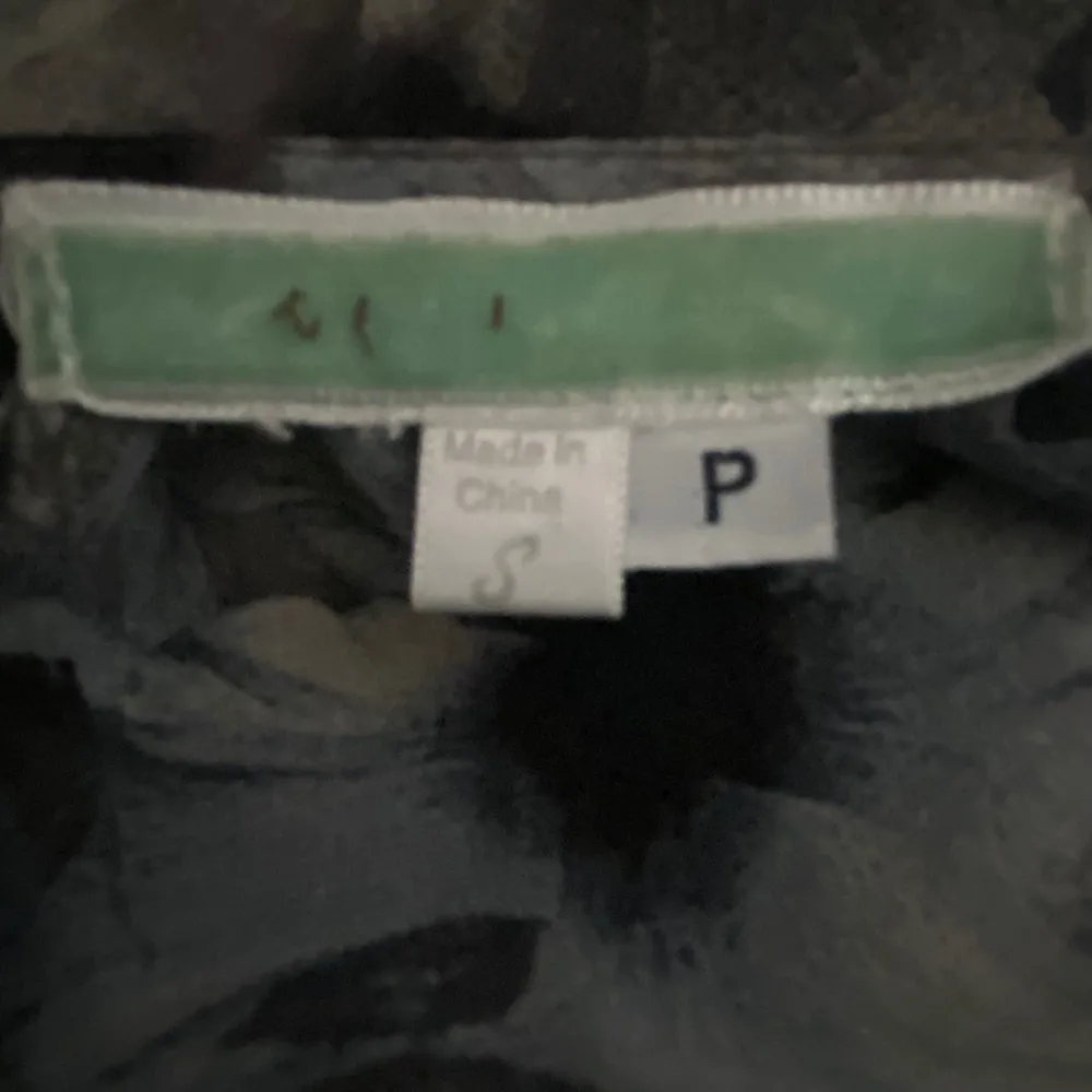 Pleione Blue & White Floral Sheer Button Down Blouse - Image 7