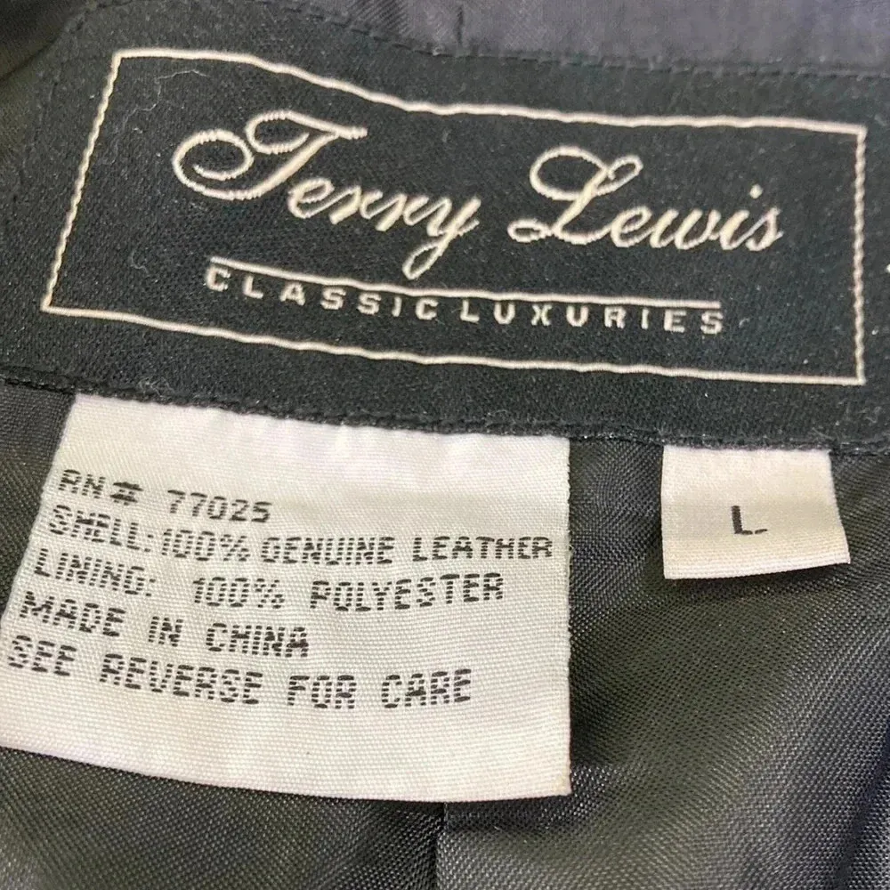 Terry Lewis classic luxuries Leather Jacket L Black Size L - Image 3