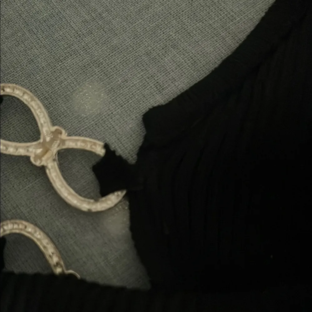 Black Fitted Bustier Crop Top Size L - Image 4