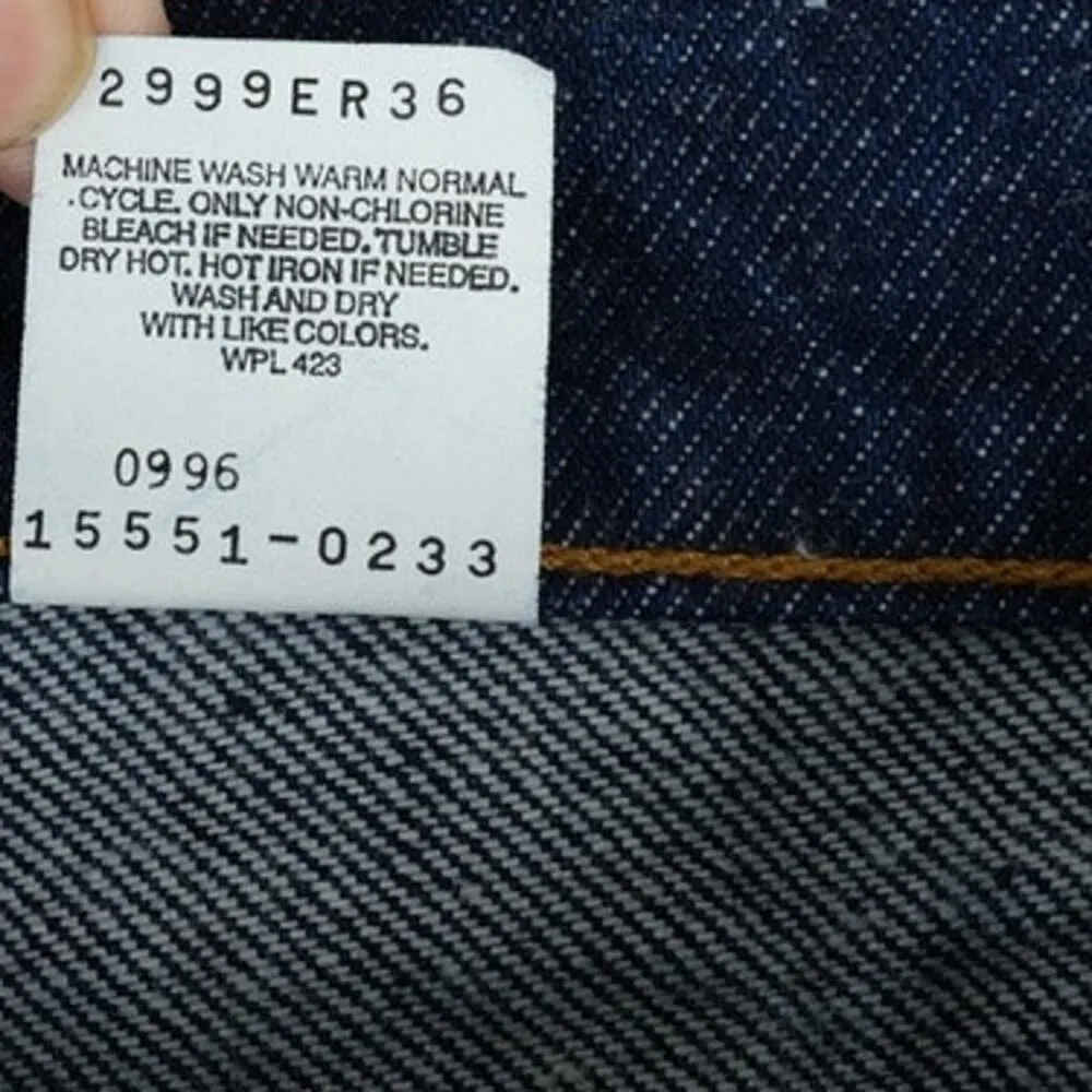 Vintage 90s Levis 551 Jeans Womens 16 Short Relaxed Fit Tapered Leg Debranded - Image 11