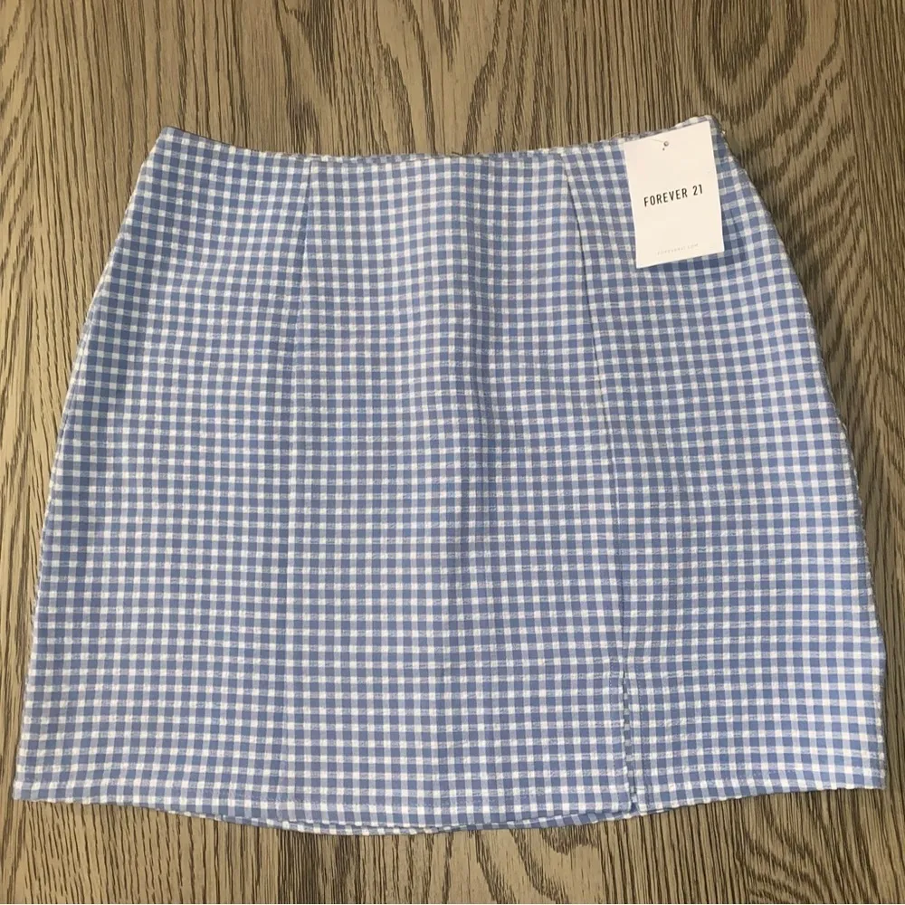 (3/$20 Item) Forever 21 Blue/White Gingham Skirt - Image 6