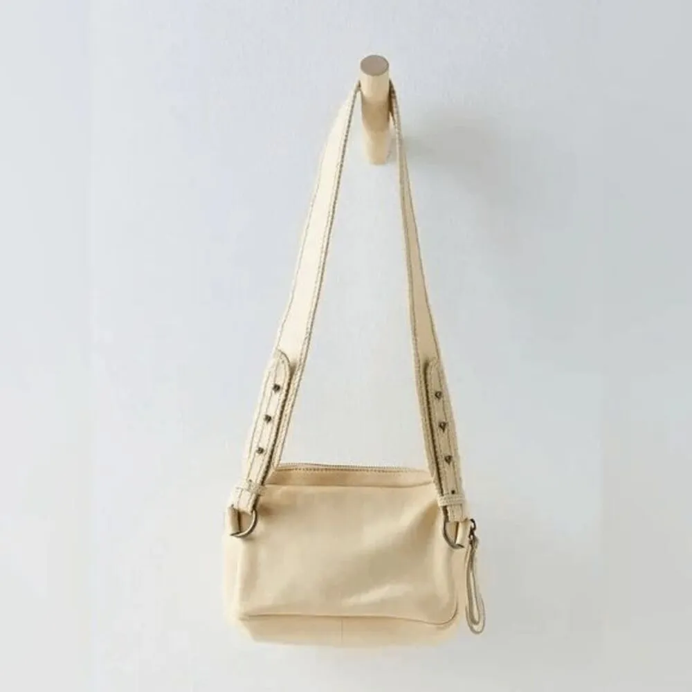 Free People Ivory Nikko Leather Sling Crossbody Boho Bag - Image 10
