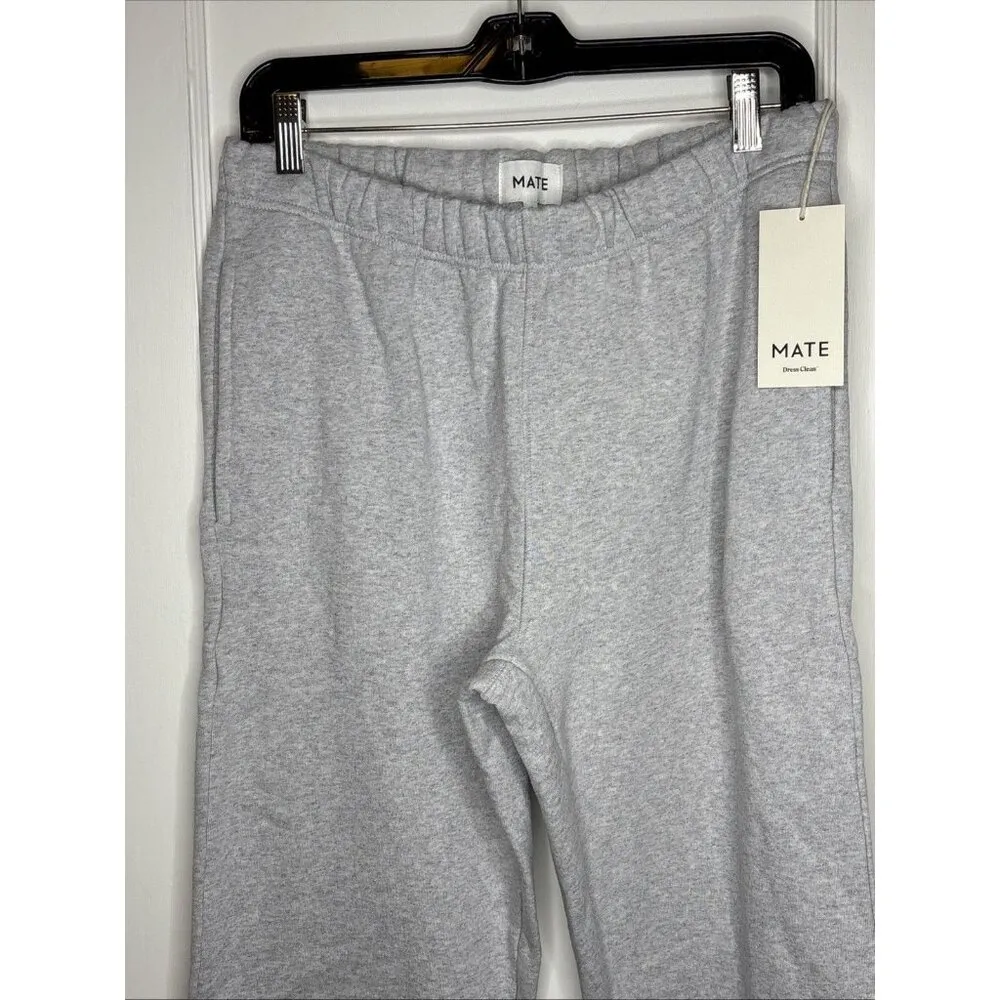 Mate the Label Organic Fleece Relaxed Pocket Sweatpant Heather Grey Xsmall $128 - Image 6