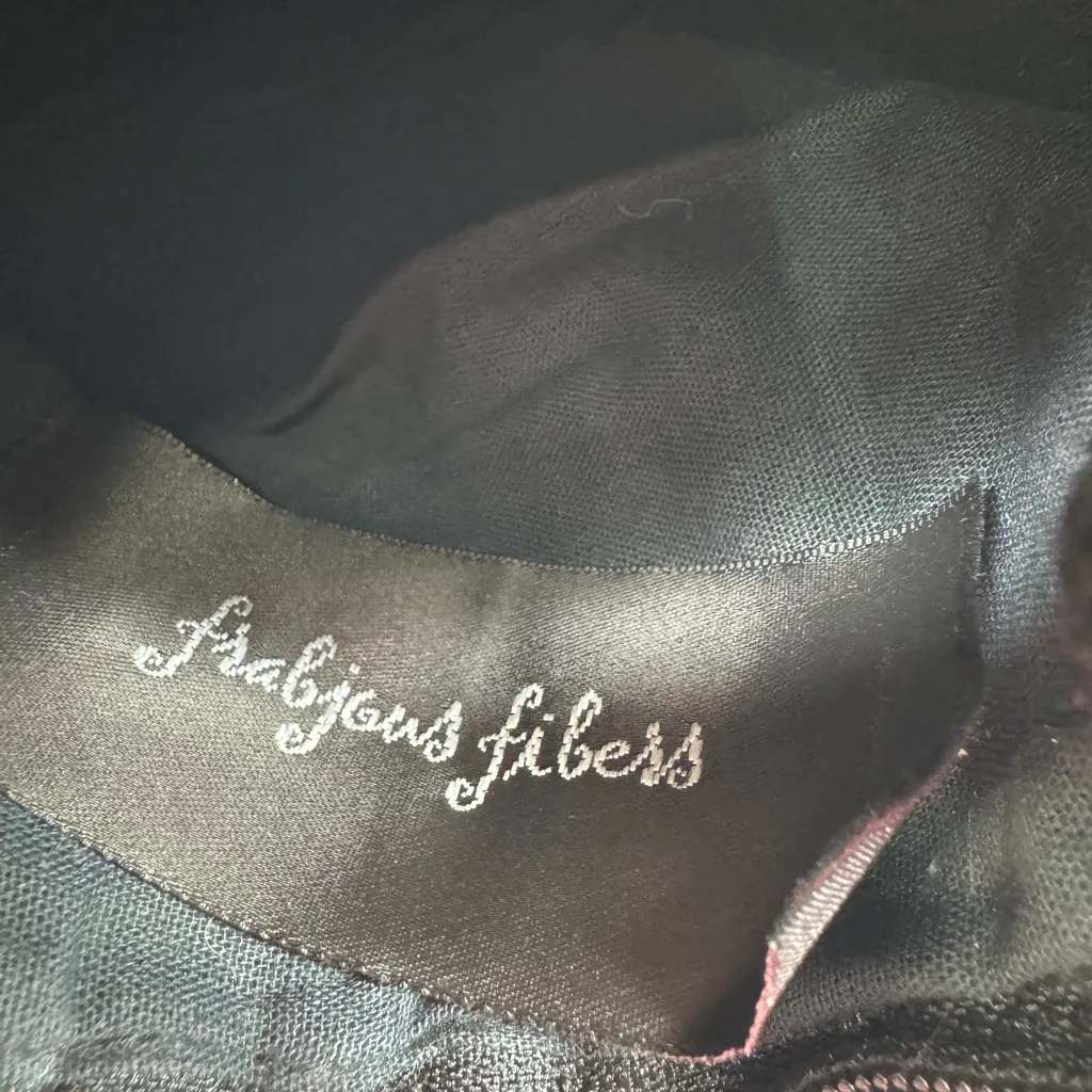 Frabjous Fibers wool Black wristlet Colorful Floral Design felted boho - Image 9