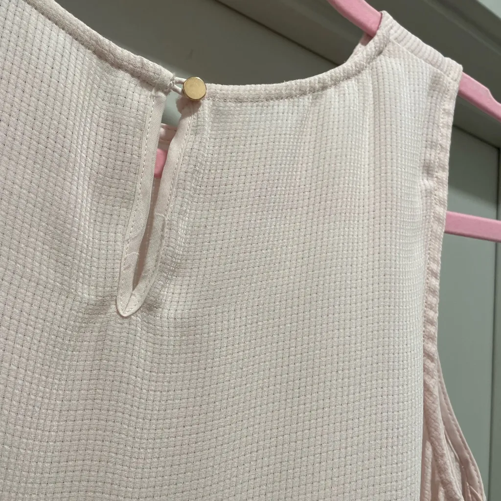 Merona Light Pink Blush Peplum Flounce Hem Tank Top Sleeveless Blouse - S - Image 12