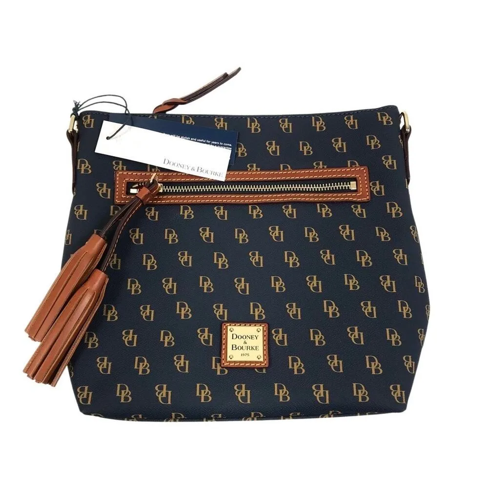 Dooney & Bourke Gretta Lani Crossbody Bag Mini Monogram Navy Classic Stylish NWT - Image 3
