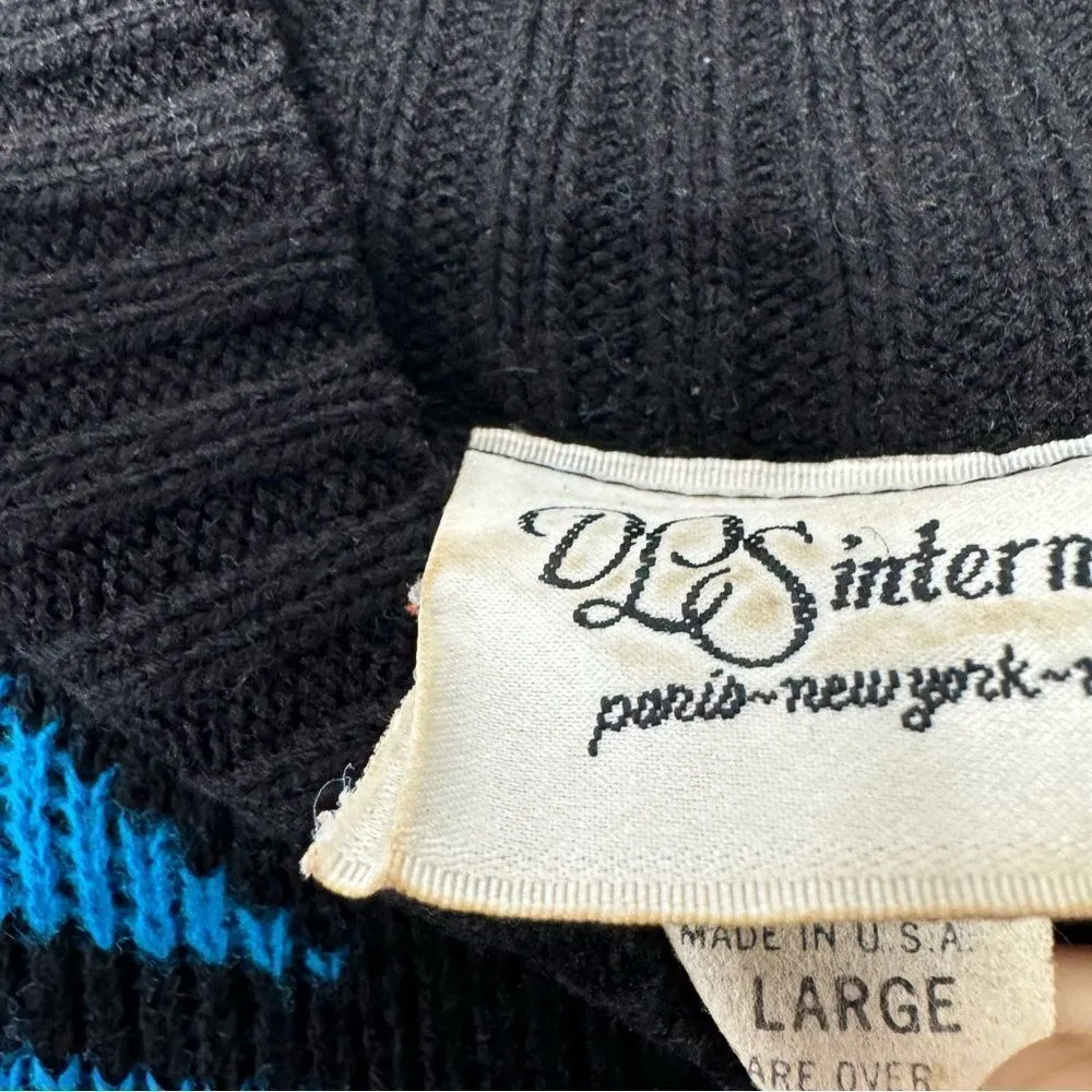 Vintage DLS international sweater dress size large Blue - Image 4