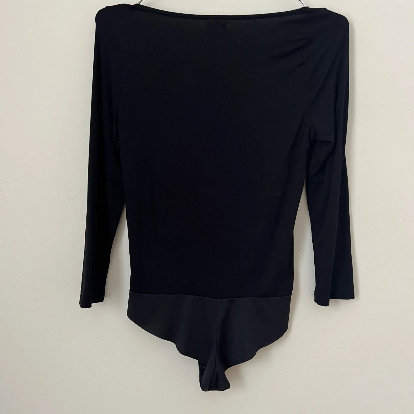 L'AGENCE Angel Square Neck Bodysuit Black Size S - Image 5