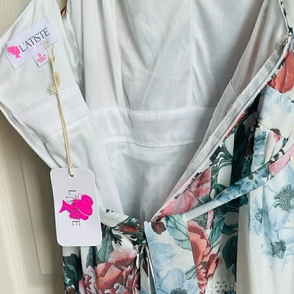 NWT L’atiste by Amy Floral MIDI Tiered Dress - S - Image 11