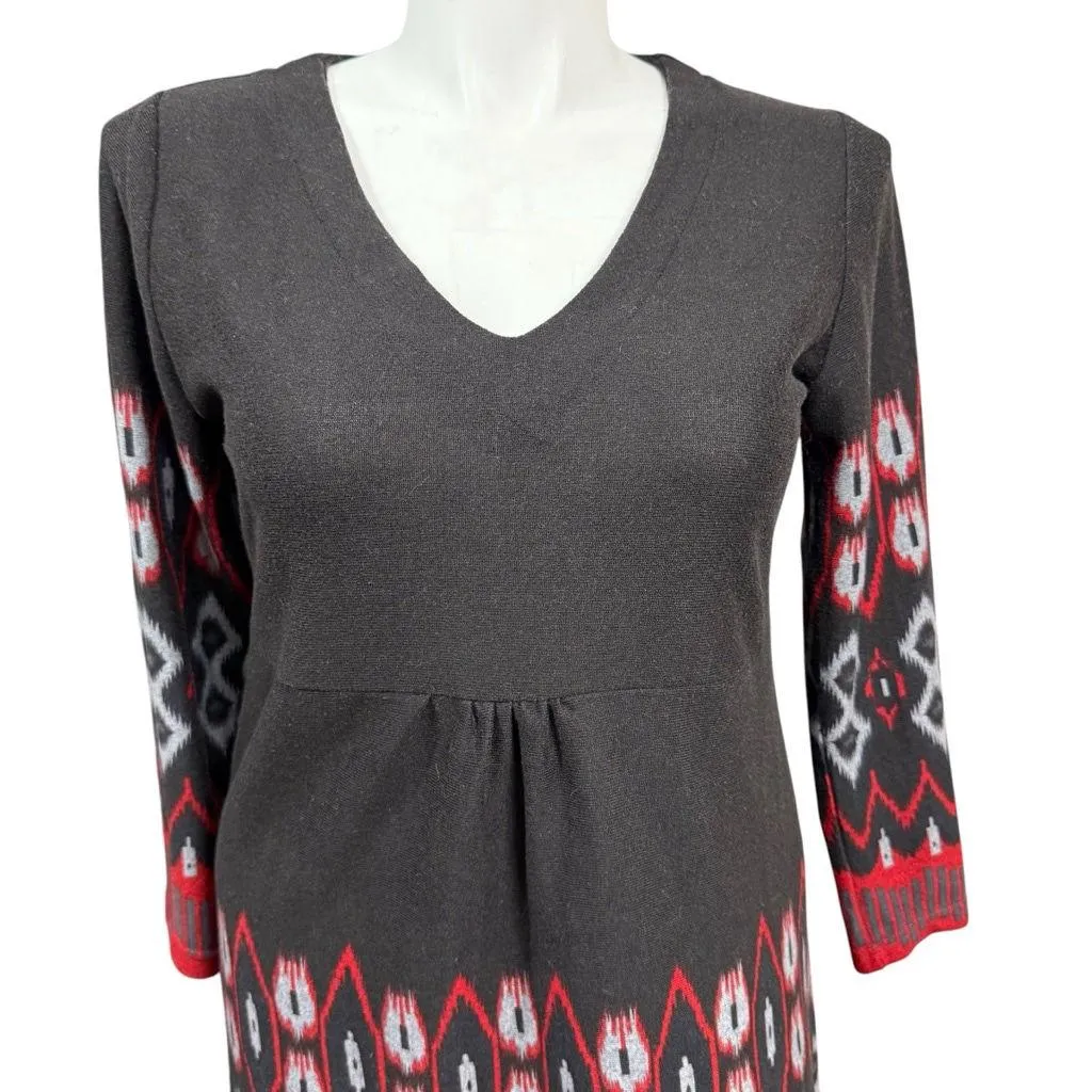 Earthbound Trading Co. Dress Size XL Black Red Patterned Gray - Image 2