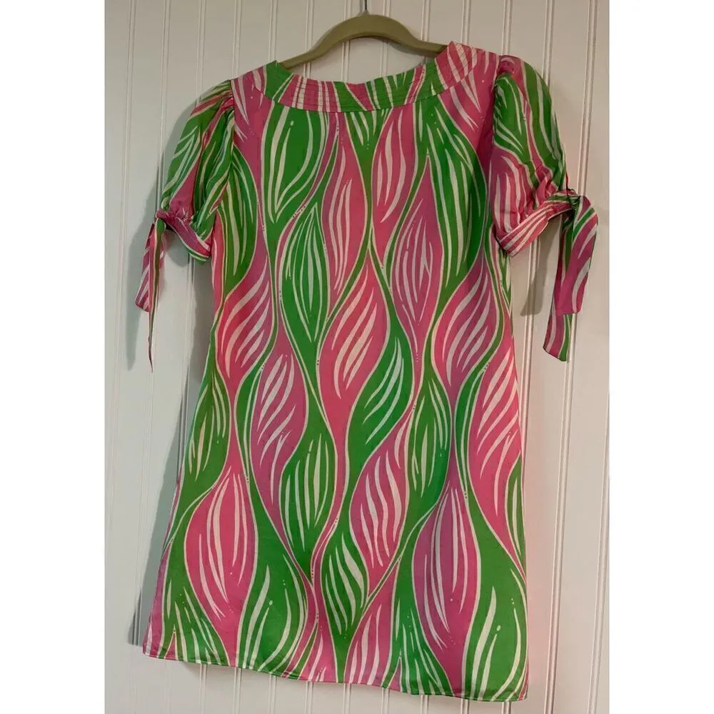 Lilly Pulitzer dress 100% silk side zip size 0 - Image 2