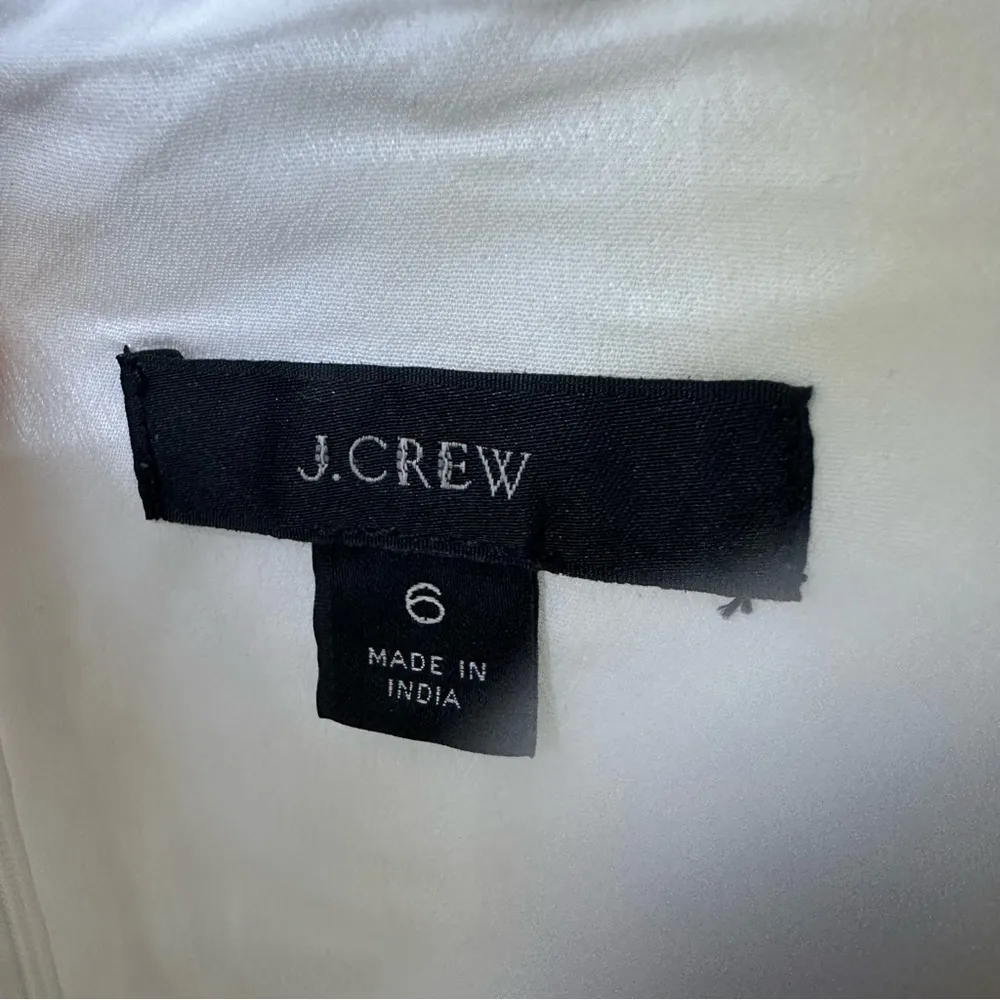 J. Crew Crochet Flower Short Sleeve Mini Dress Size 6 Yellow - Image 3