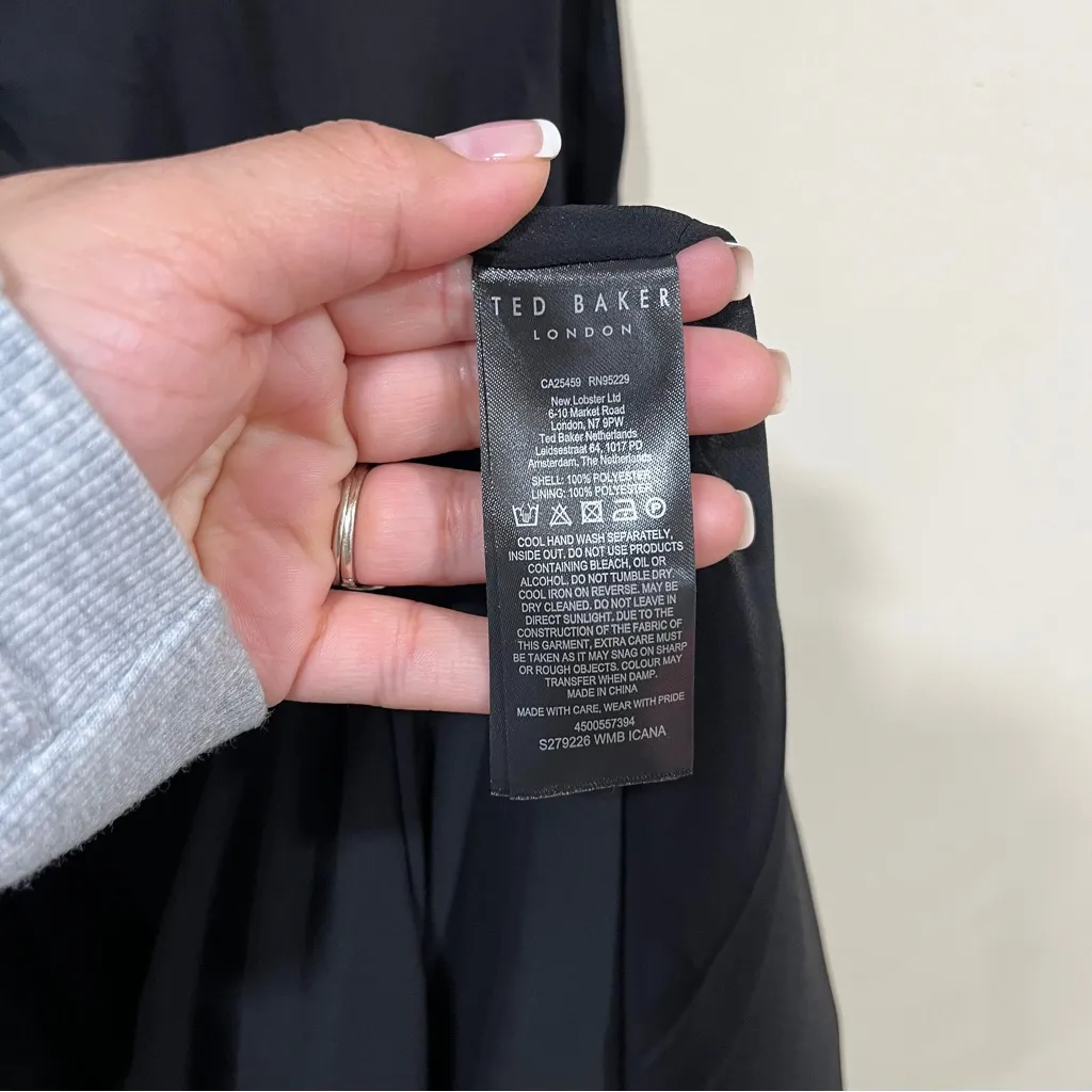 NWT Ted Baker London Icana Draped Sleeveless Top size 1 US 4 black - Image 5