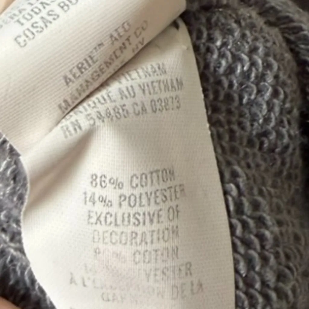 Aerie Gray Oversized Crewneck Women's XS - Image 9