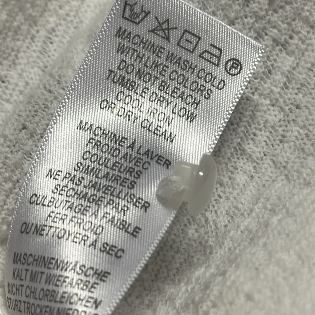 Adrianna Papell Cotton White Gauze Crochet Keyhole Back Sleeveless Blouse Sz XL - Image 13