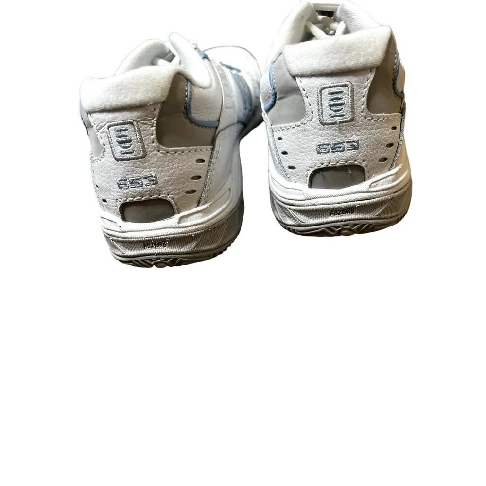 New Balance tennis shoes 653  women's size 8 white blue - Image 6