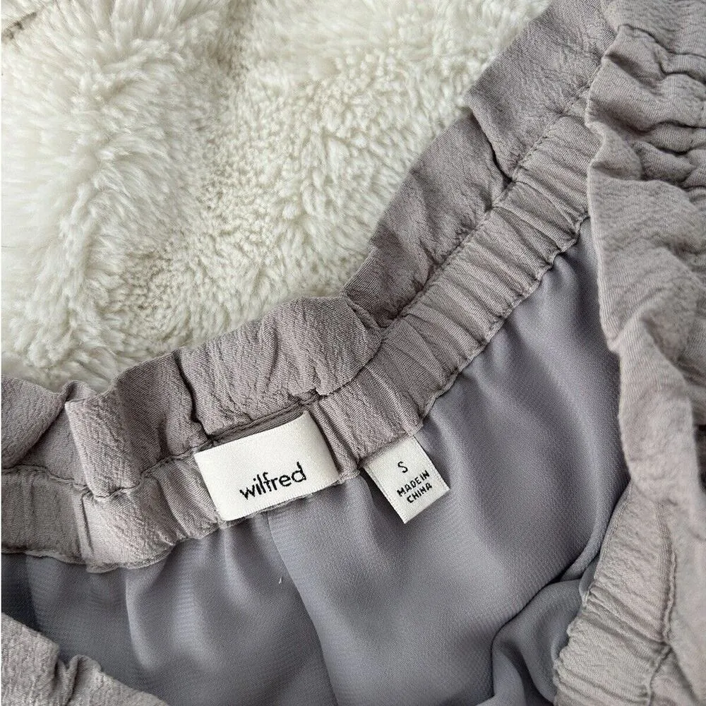 Wilfred Aritzia Shorts‎ Womens Small Montrouge Crepe Drawstring Gauze Gray - Image 2