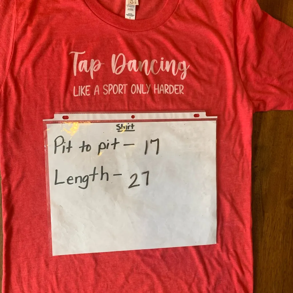 Tap Dance Bella Canvas Tee Small Vibrant Red Short Sleeve Dance Soft - Image 5