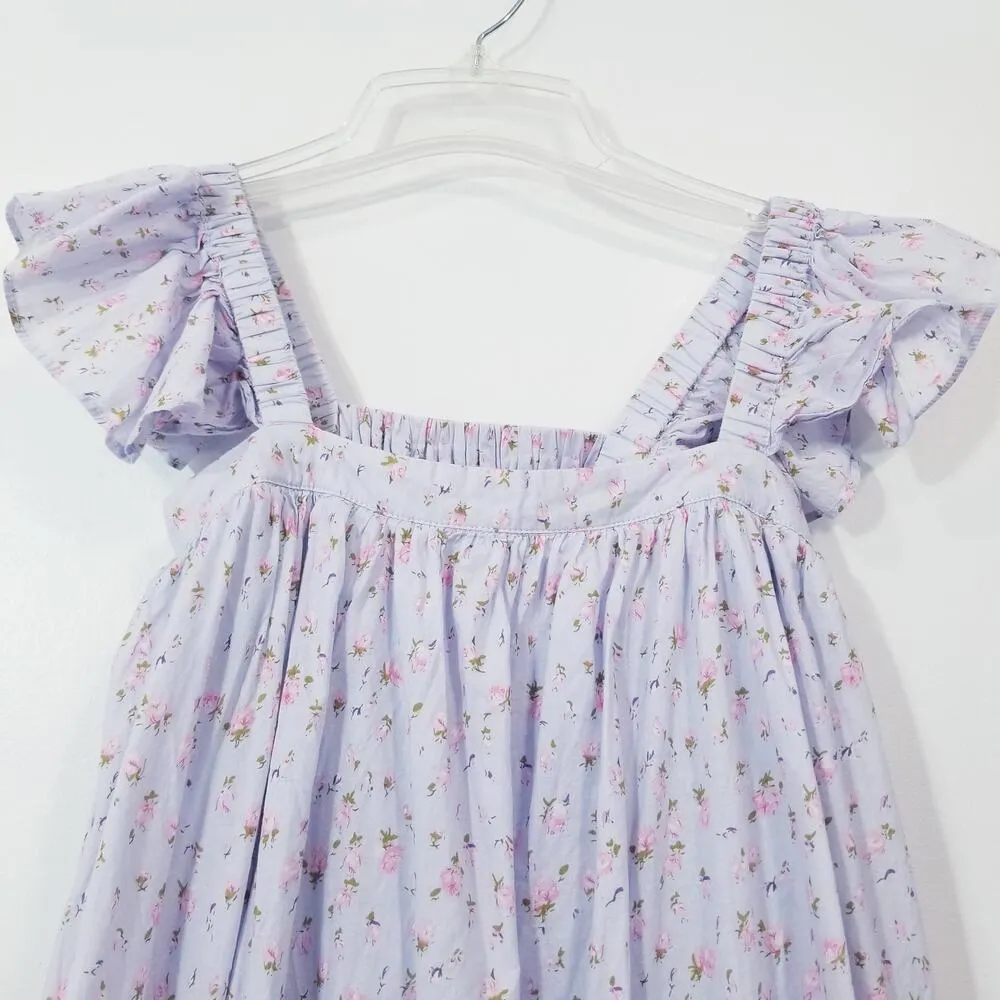 Mable Ditsy Floral Ruffle Tiered Maxi Dress Fit and Flare side Pockets Pink - Image 13