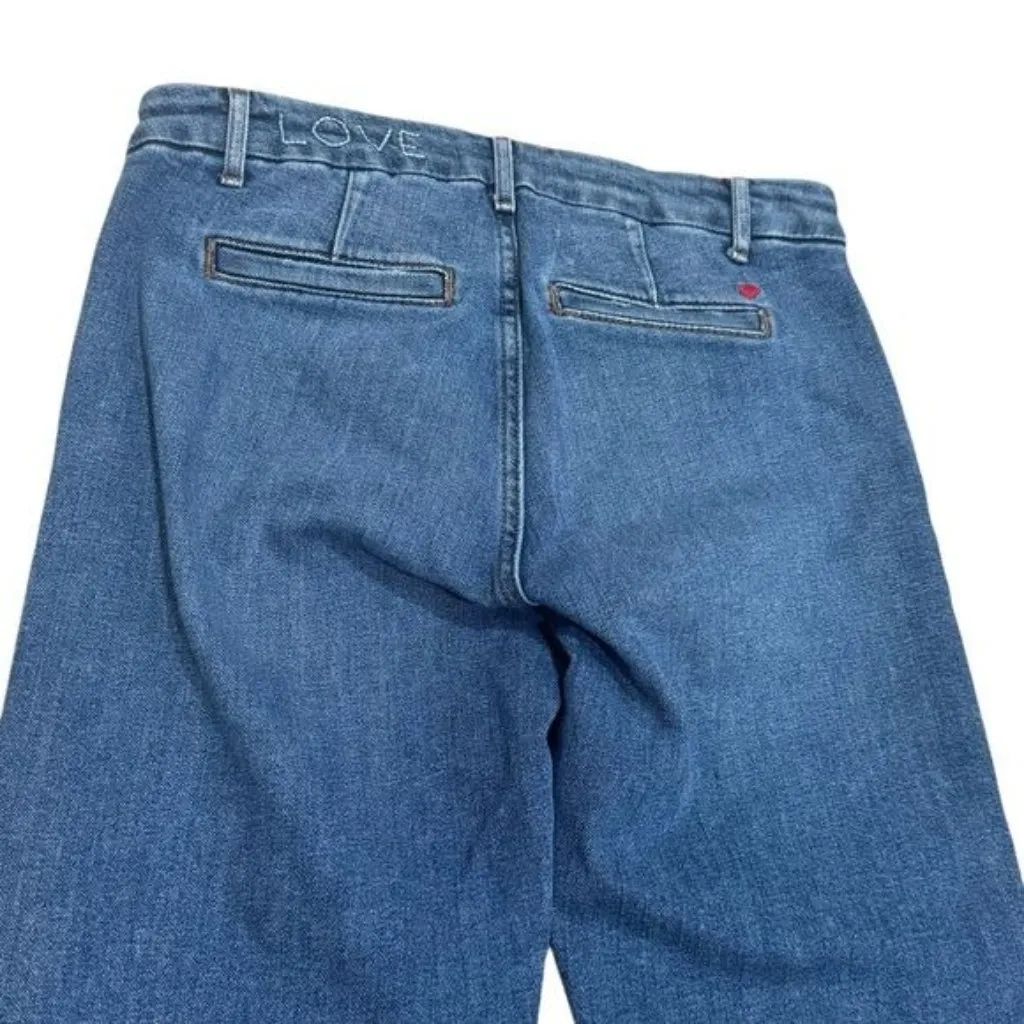 Sundry Raw Hem Slightly Distressed Mid Rise Crop Jeans Comfort Capsule Summer 25 - Image 5