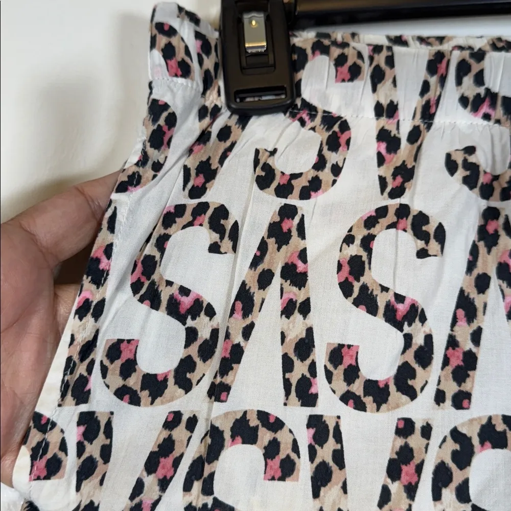 Victoria's Secret White Leopard Cheetah VS Pajama Pants Size XS EUC #5820 - Image 2