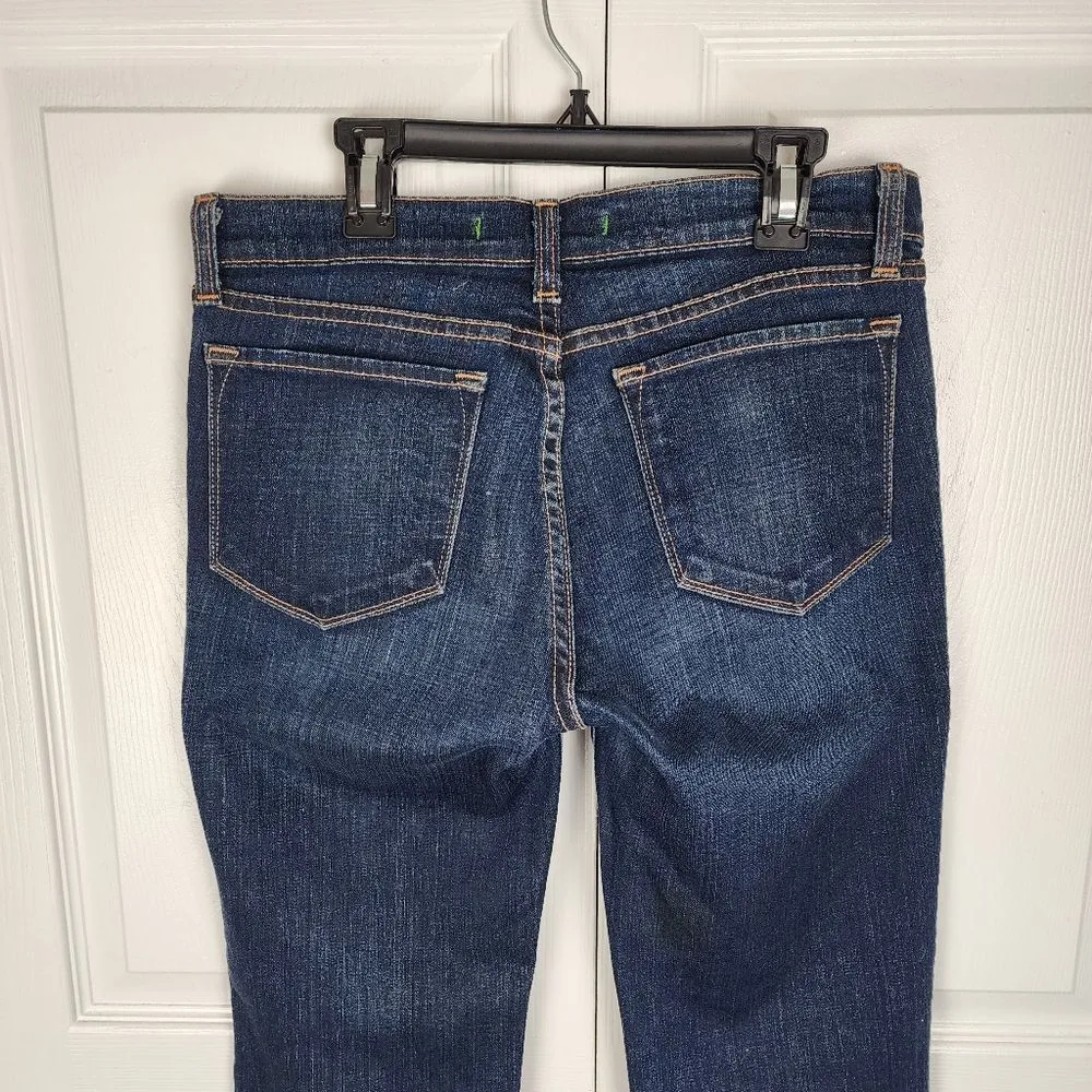 J Brand 818 Jeans Dark Wash Blue Denim Stretchy Flared Leg Wide Leg 28x29 - Image 12