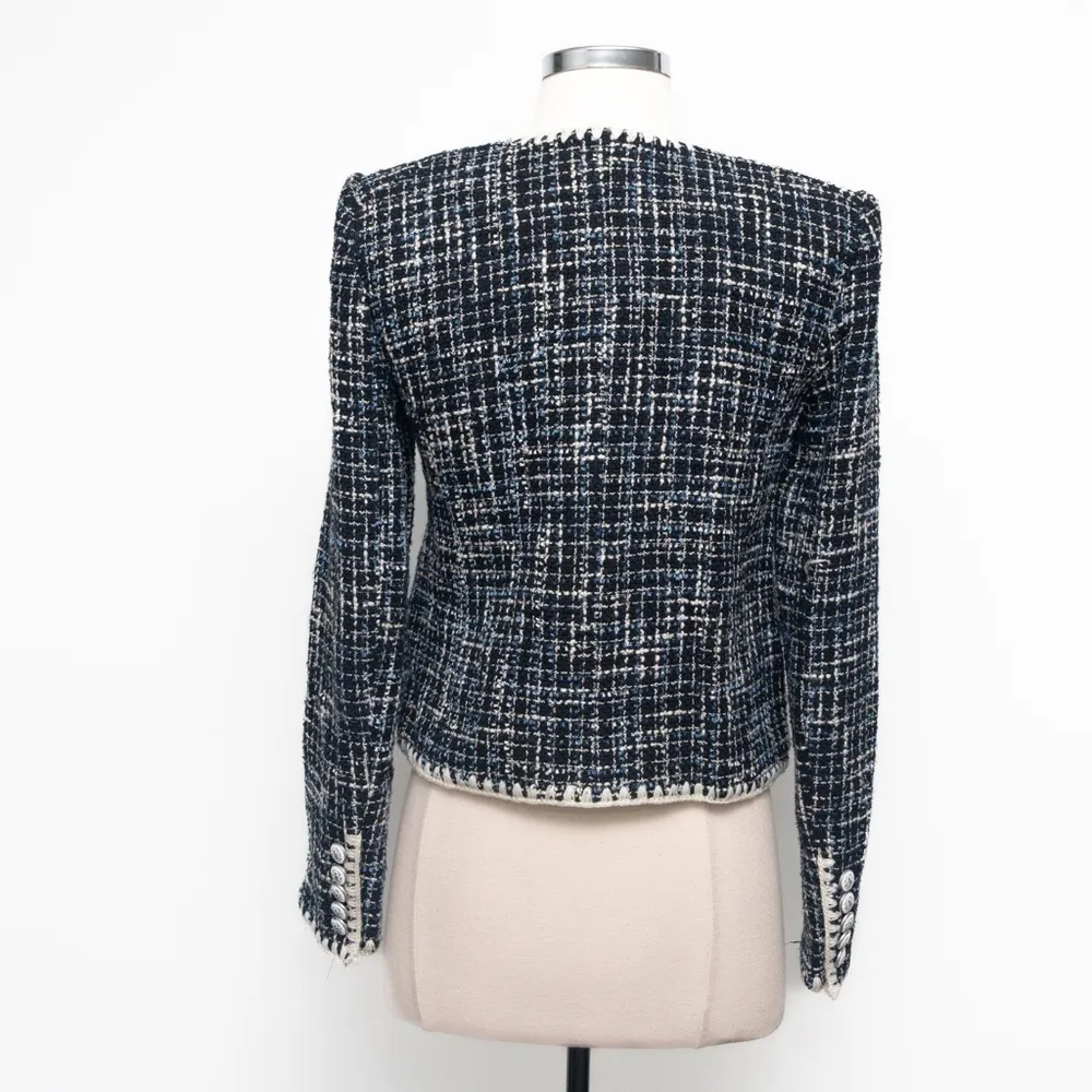 Veronica Beard Bosea Cotton Blend Tweed Blazer - Image 8