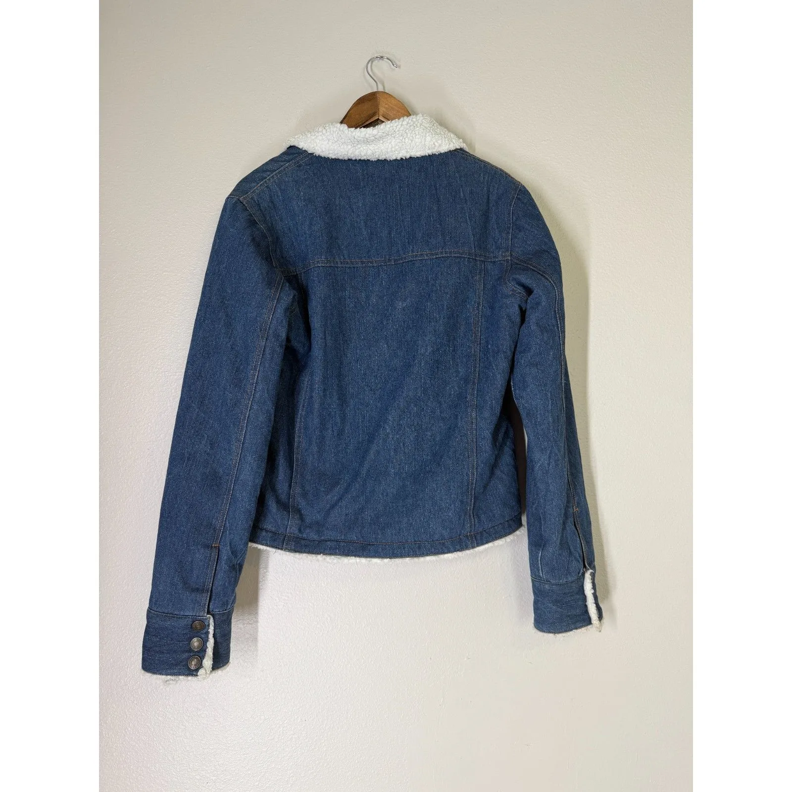 Vintage Steve & Barry's Sherpa Denim Trucker Jackets Womens Sz M 90s Farmcore - Image 5