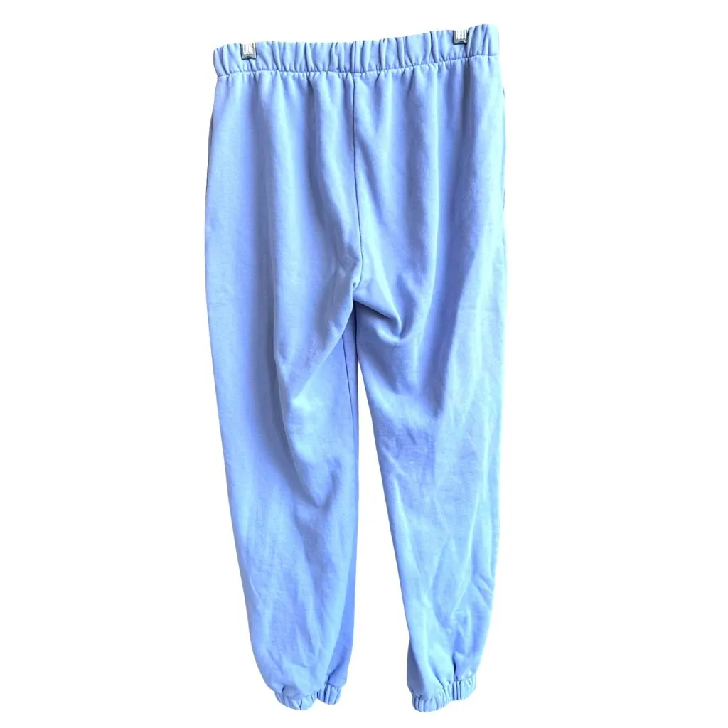 Brandy Mellville Rosa Joggers One Size Blue Sweatpants Stretch Waist Leg Cuffs - Image 6
