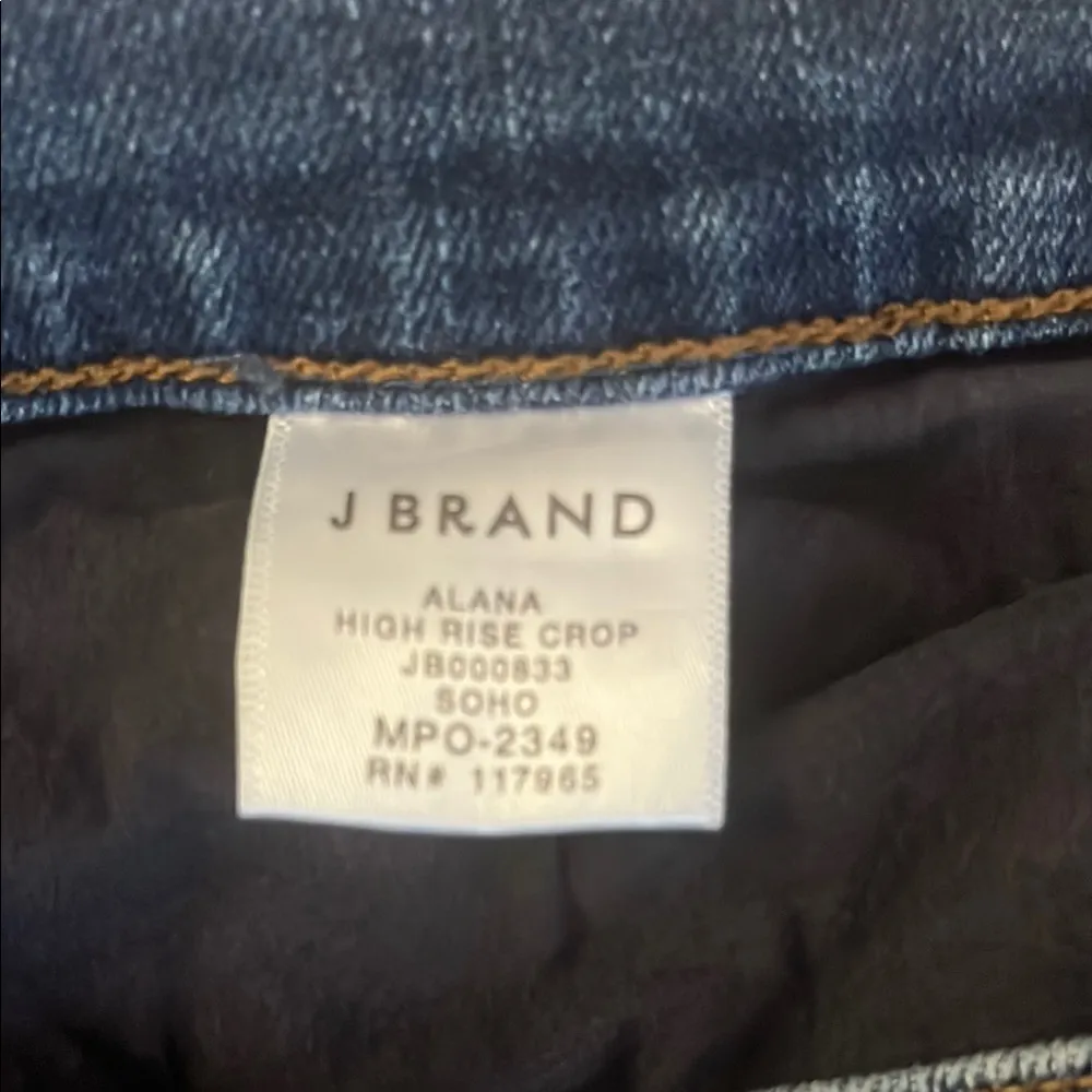 J Brand Alana High Rise Crop Skinny Jeans Size 29 - Image 7