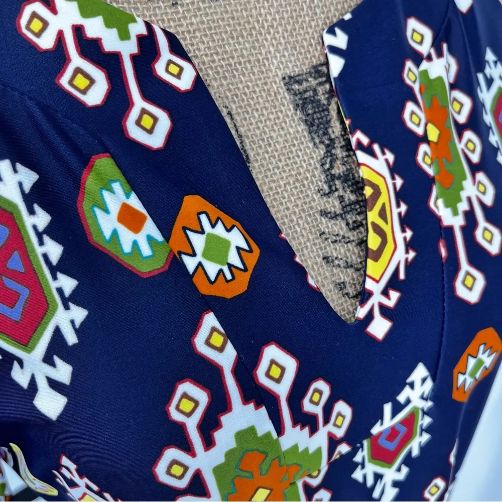 Jude Connally Navy Blue Boat Neck Shift‎ Dress V - Image 4