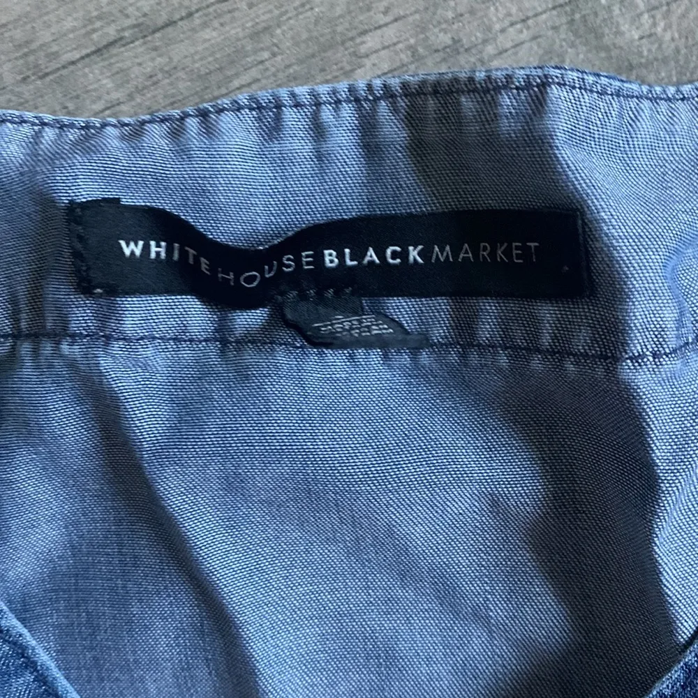 White House Black market Chambray flare sleeve top - Image 4