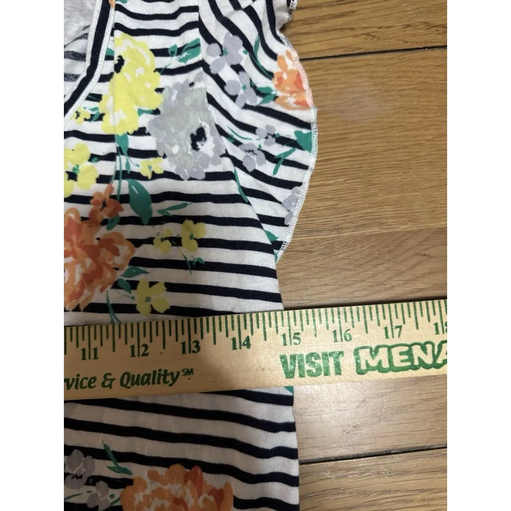 LOFT Floral Short Sleeve Shirt Size‎ XS Ruffle Sleeve Lightweight Casual Outdoor - Image 5