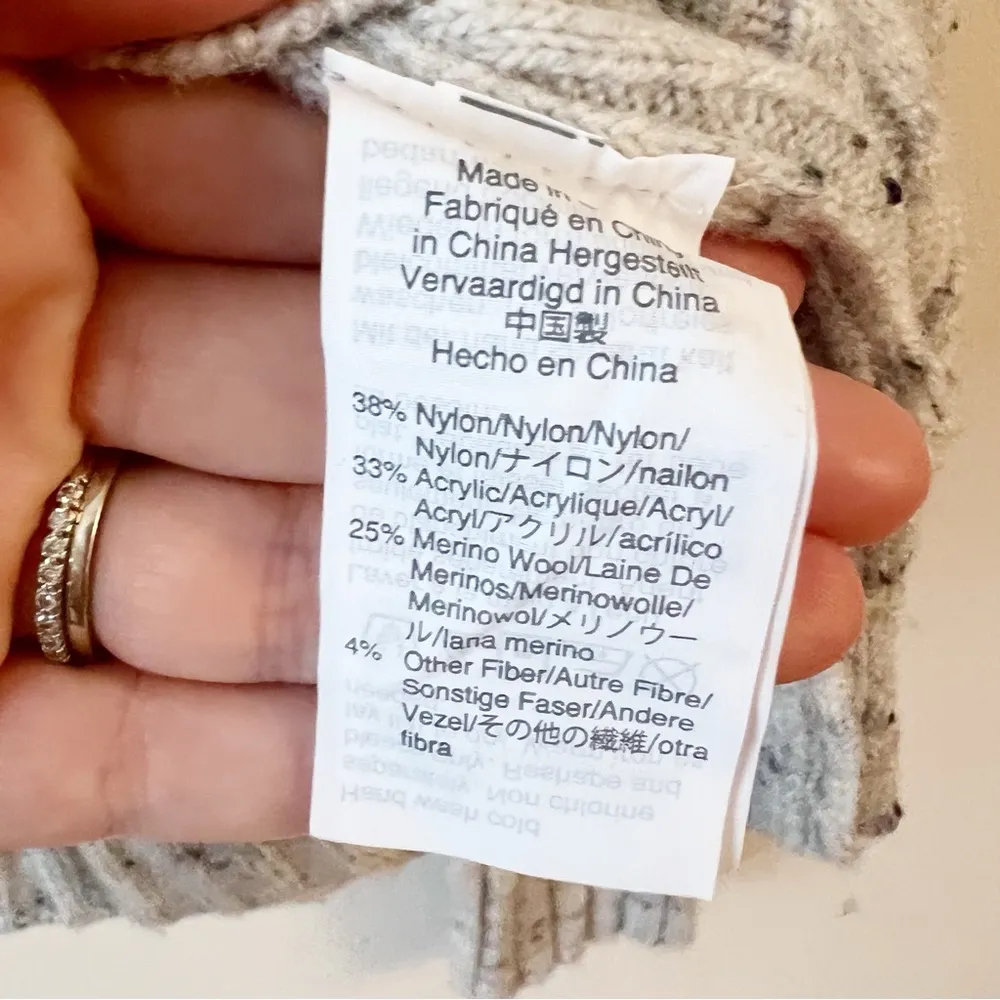 Madewell Donegal Inland Gray Coziest Yarn Turtleneck Sweater K5410 EUC Small - Image 6