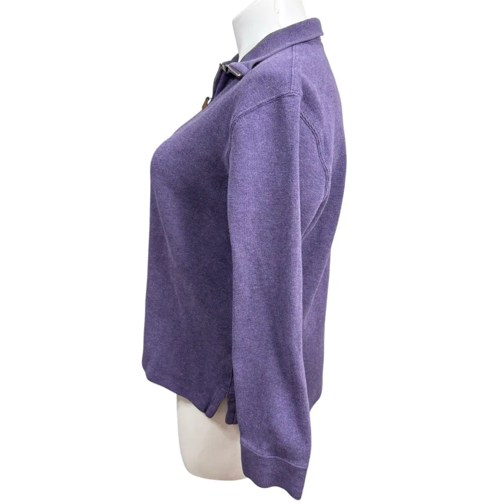 Polo Ralph Lauren Women’s Purple Quarter Zip Sweater Size Large - Image 7