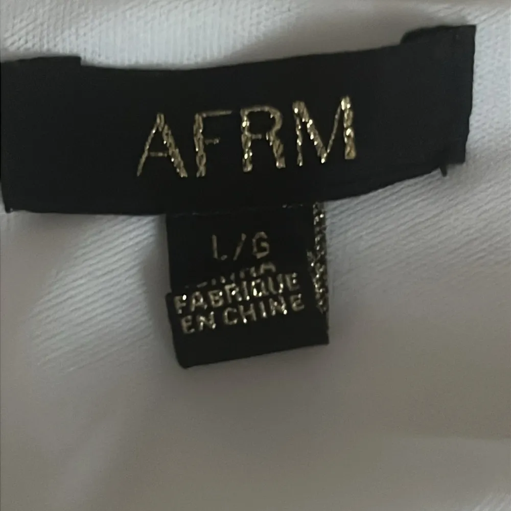 AFRM White Ribbed Thong Bodysuit Large - Image 5