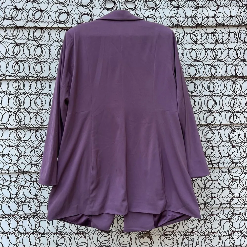 Torrid Drape front Blazer Single Button Mauve Purple Flint Size 2 item 11925875 - Image 4