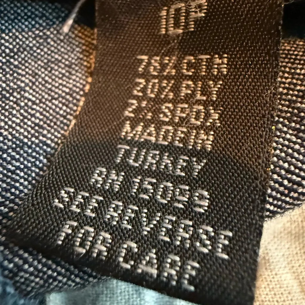 Apostrophe Petite Stretch Denim Dark Blue Slit Skirt Women's Knee Length Sz 10p - Image 3