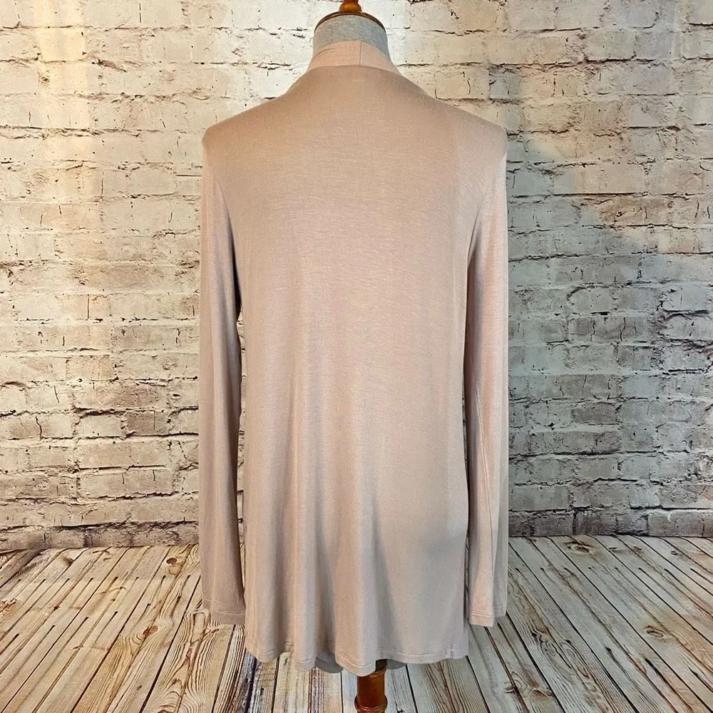 Zenana Outfitters Womens Cardigan Sweater Open Front Longline Mocha Size Medium - Image 4