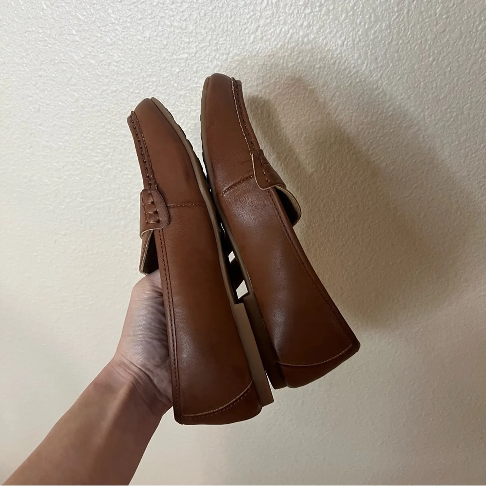 BOC brown faux leather loafers 6 - Image 5