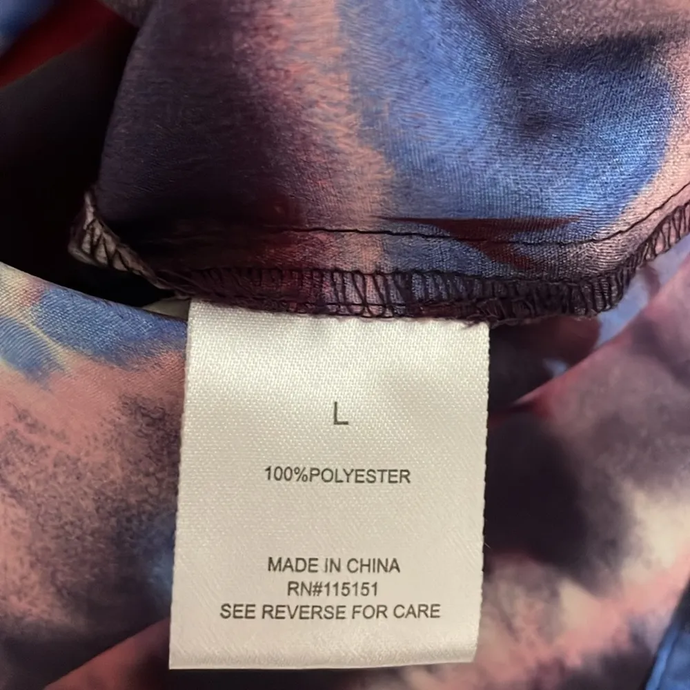 Romeo & Juliet Couture Multi-Color Short Sleeve Cold Shoulder Blouse Size Large - Image 13