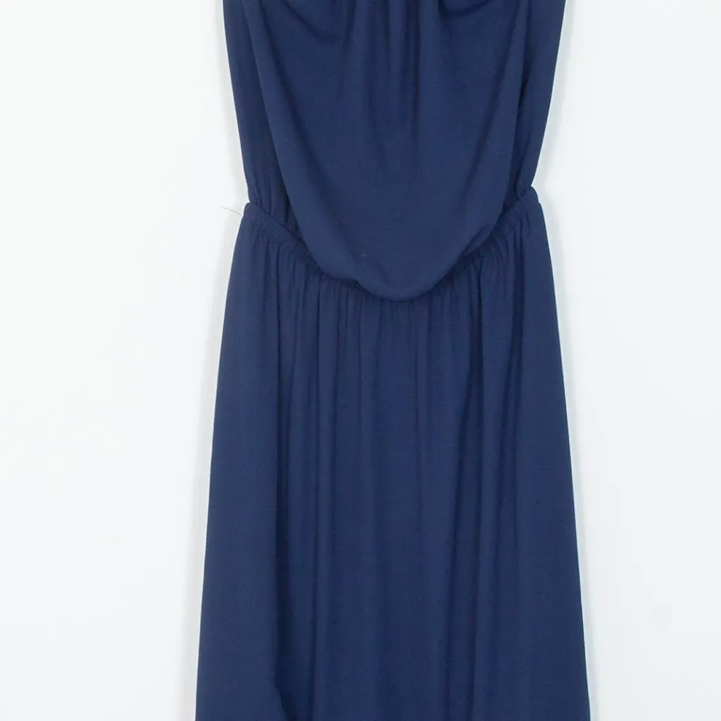 Show Me‎ Your MuMu Heather Halter Maxi Dress Navy Blue Womens Size Large - Image 6