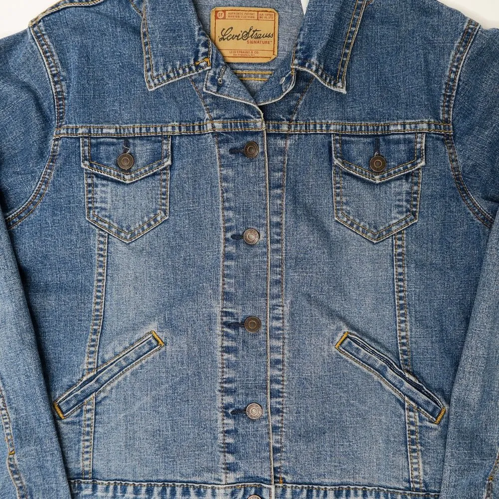 Vintage 90s Levi Strauss Signature Denim Jacket - Image 2