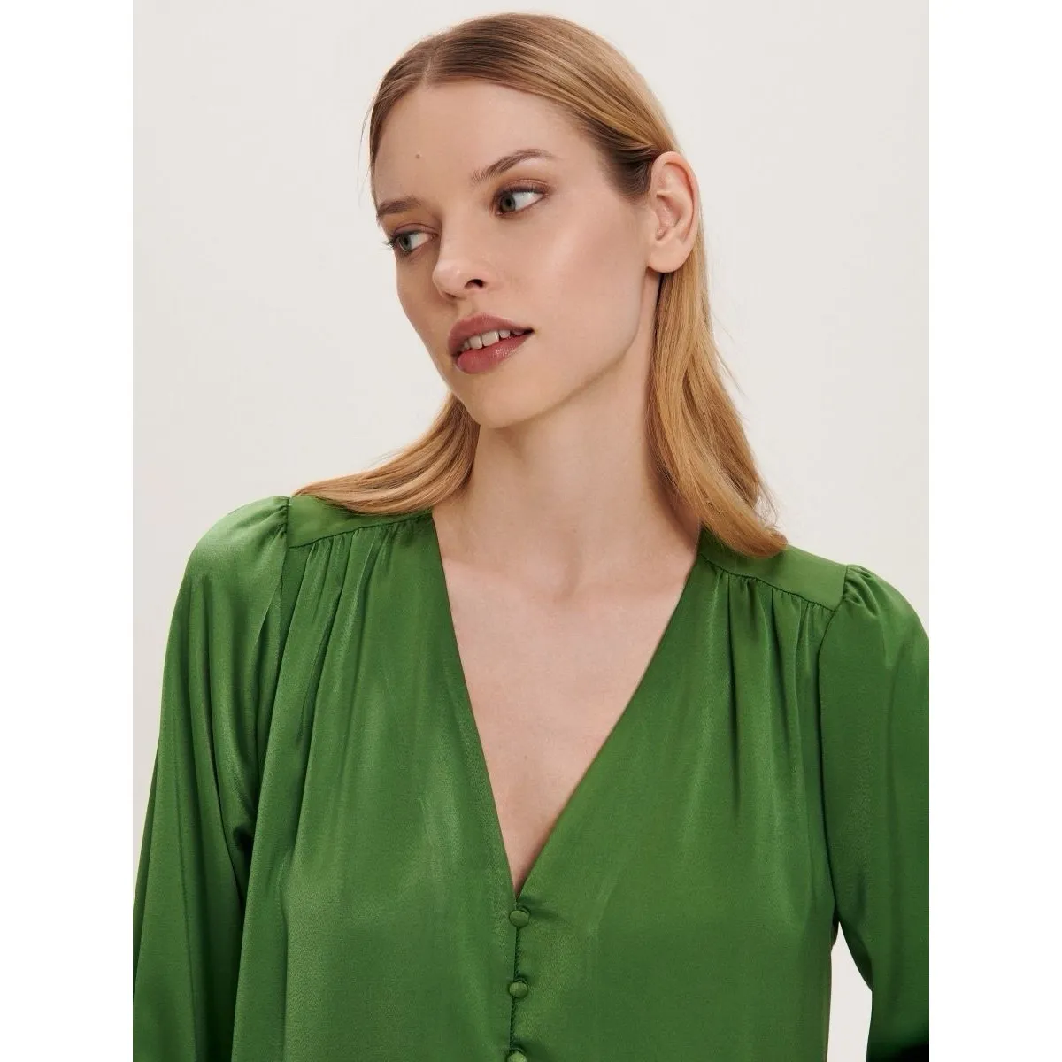 Reformed Green Maxi Mini Accordion Dress Medium - Image 3