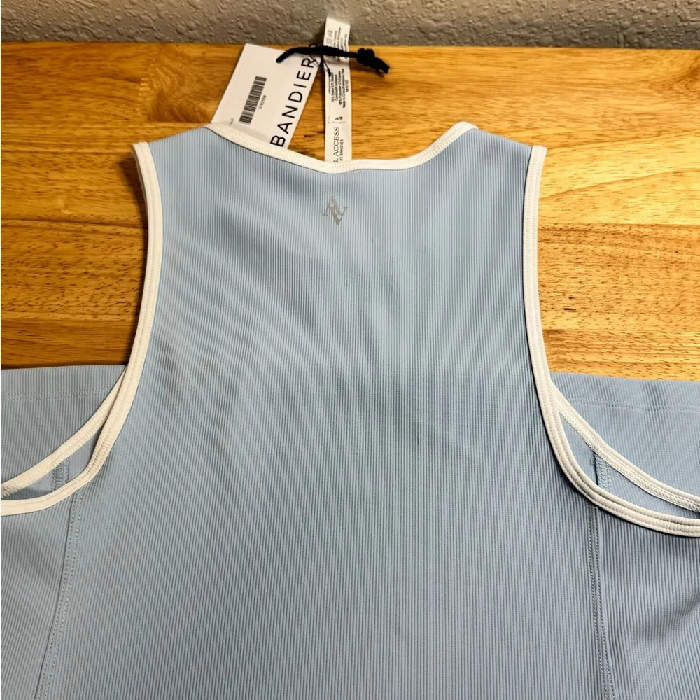 Small Petite Tennis Sleeveless Sport Rib dress Lite Blue - Image 8