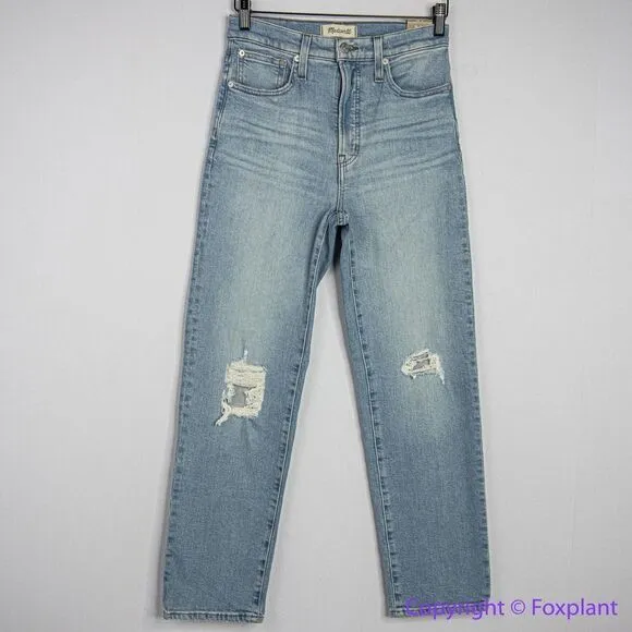 NEW Madewell The Perfect Vintage Straight Jean in Danby‎ Wash, 26 - Image 3