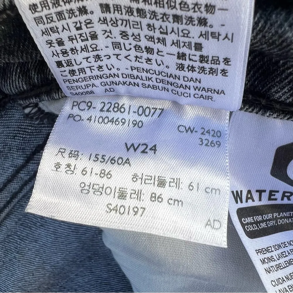 Levi’s Premium Wedgie Icon High Rise Tapered Straight Fit gray button fly jeans - Image 7